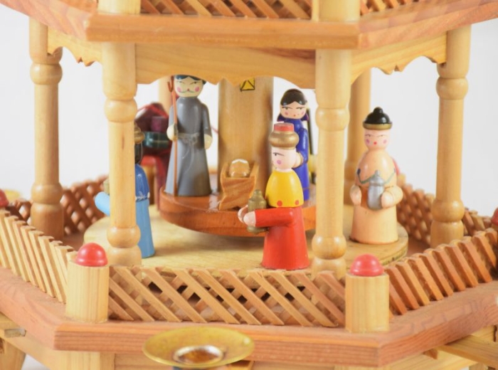 Vintage houten kerstpiramide k. d 30