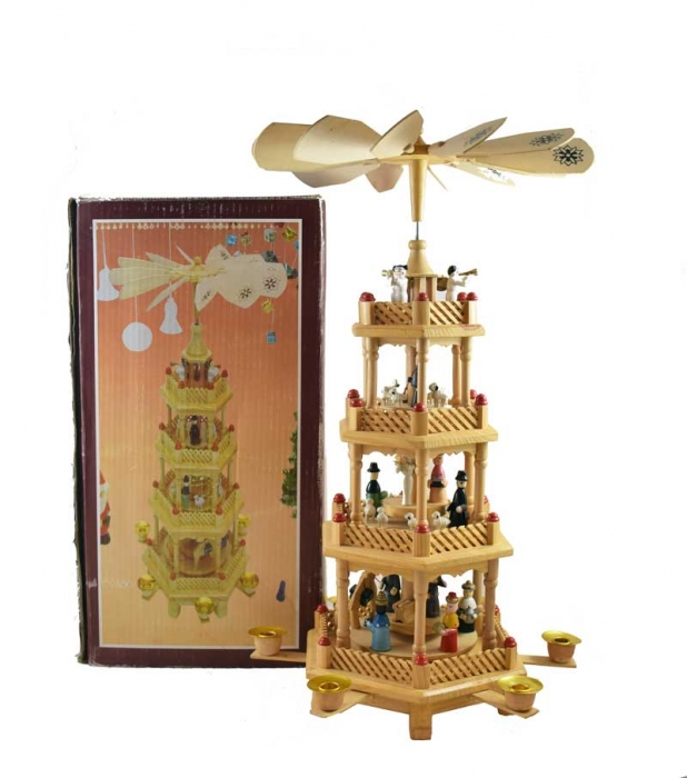 German Christmas Nativity pyramid 4 tier k. d 15