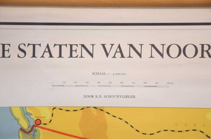 School chart Wall map Verenigde Staten van Noord-Amerika