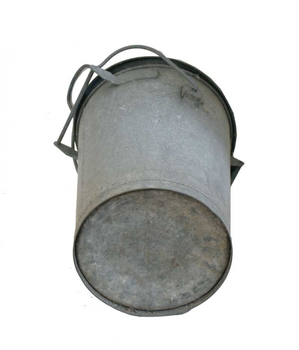 Vintage Dutch zinc garbage can