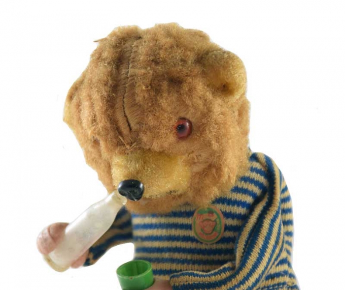 Vintage friction powered Wagner bear