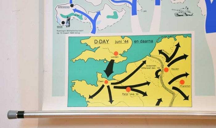 School chart Nederland bevrijding 1944-1945