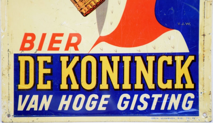 De Koninck bier reclamebord c. r 17