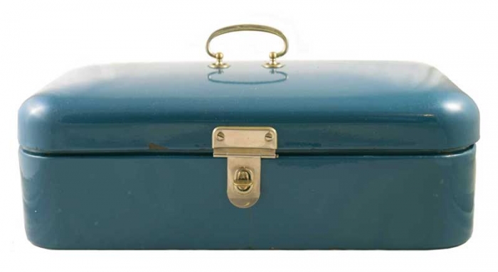 Broodtrommel blauw e. bl 9
