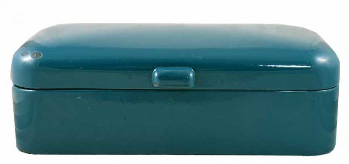Broodtrommel petrol blauw e. bl 3