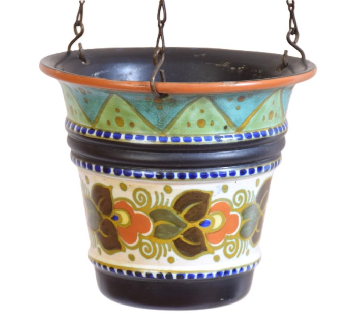 Dutch plateel hanging flowerpot