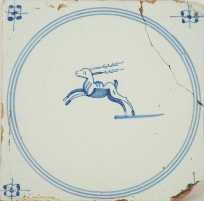 Antique Dutch Delft wall tile nr. 14