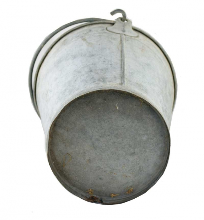 Antieke zinken emmer