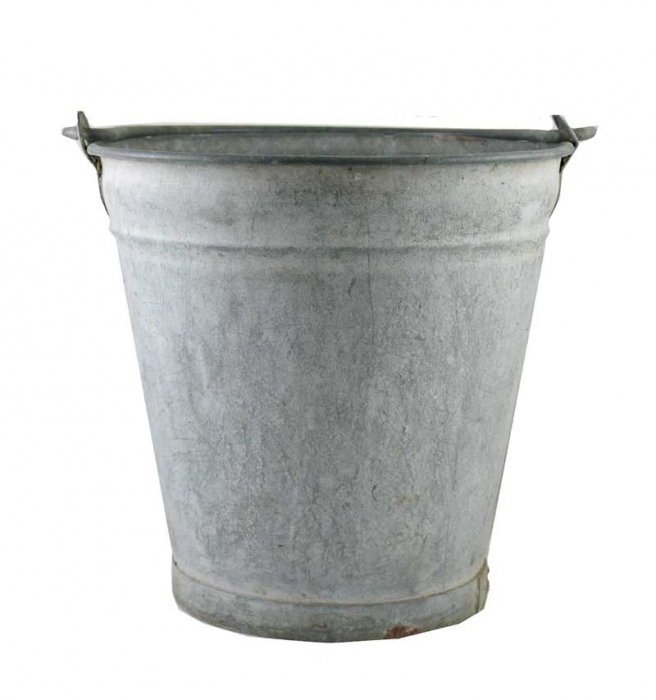 Antieke zinken emmer