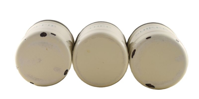 Vintage Dutch 3-piece kitchen canister set Koffie Thee Suiker e. c 9