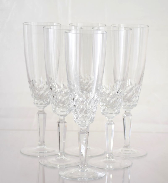 Crystal champagne glasses k. s 10 Crystal champagne glasses k. s 10