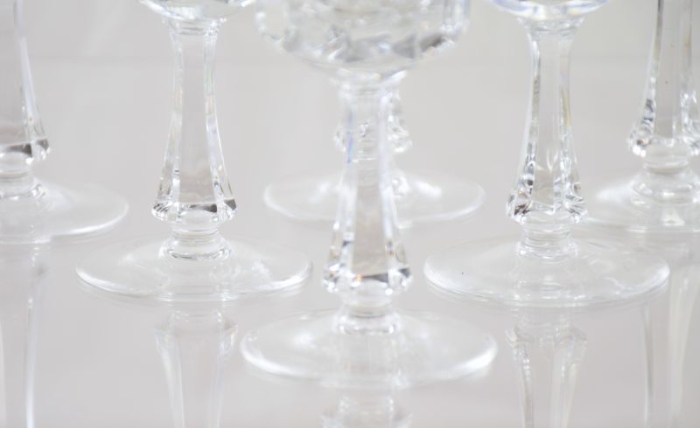Crystal champagne glasses kk. s 12