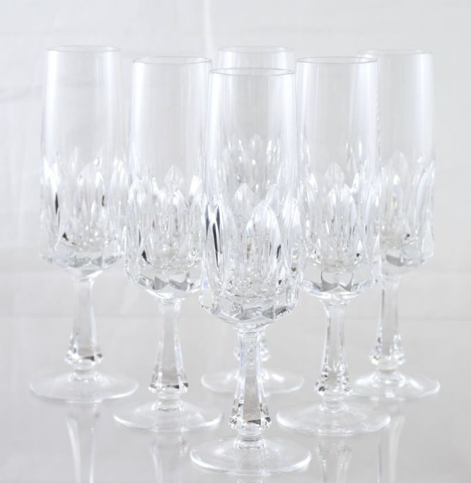 Crystal champagne glasses kk. s 12