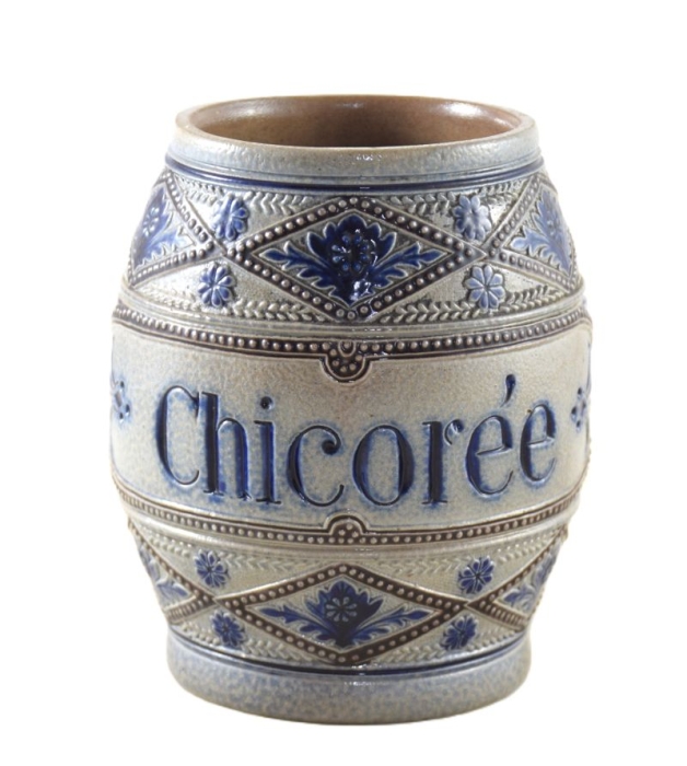 Vintage Franse gres Chicorée pot Vintage Franse gres Chicorée pot