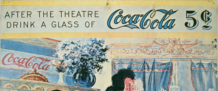 Coca Cola cardboard advertisement