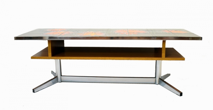 1960s Adri Belarti tile top coffee table