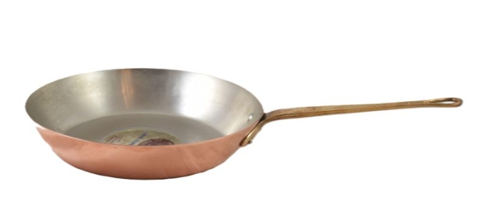 Vintage copper frying pan Les cuivres de Faucogney kk. p 2