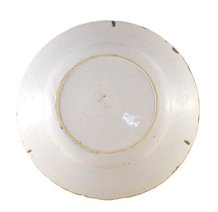 Antique polychrome Delft plate