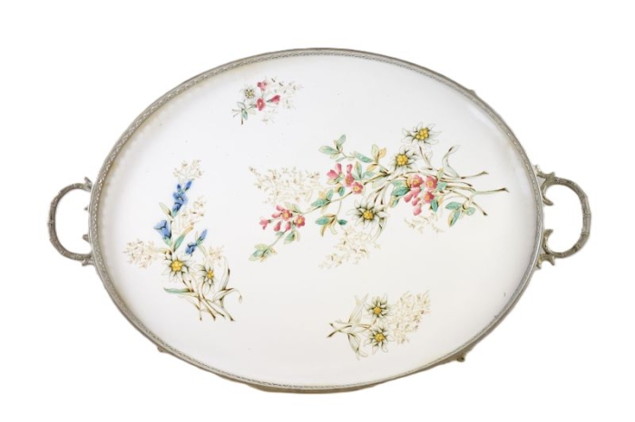 Antique oval shaped Dutch serving tray am. d 2