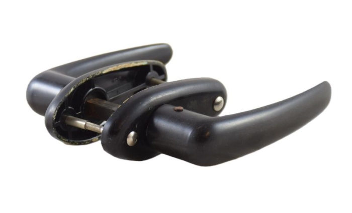 Vintage set of black bakelite door handles b. d 4 Vintage set of black bakelite door handles b. d 4