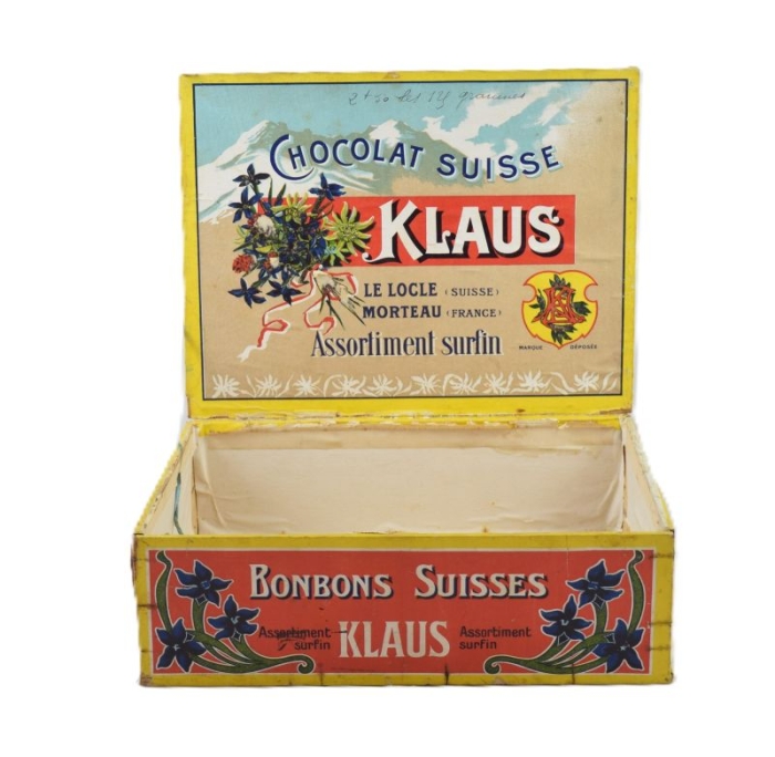 Vintage Klaus Chocolat Suisse doos