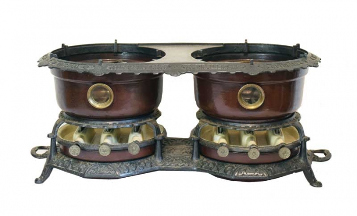Dubbel petroleumstel Georg Haller e. ok 12