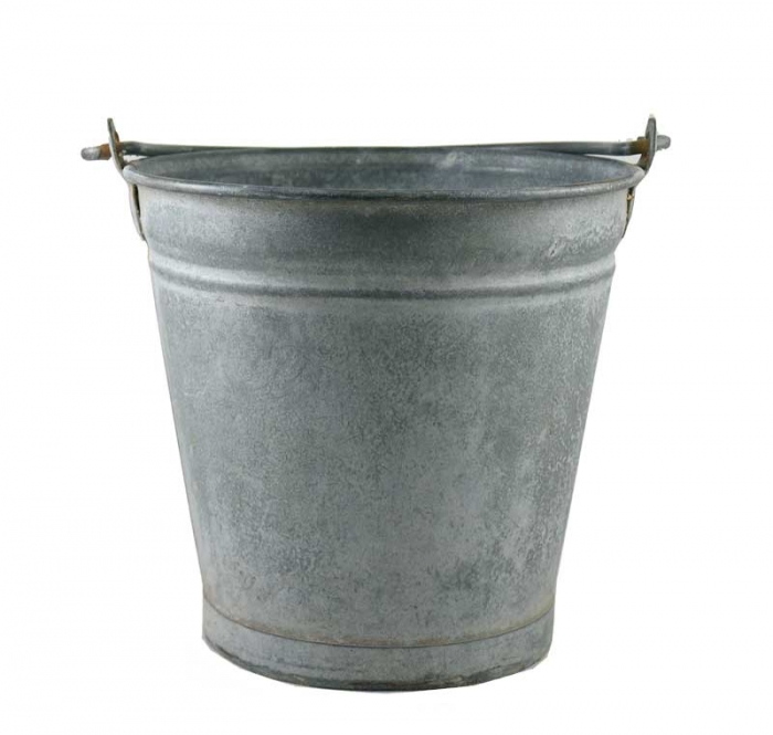 Antieke zinken emmer