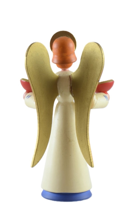 Houten Erzgebirge engel kandelaar k. d 23