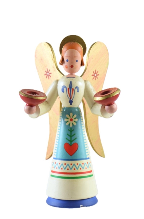 Houten Erzgebirge engel kandelaar k. d 23 Houten Erzgebirge engel kandelaar k. d 23