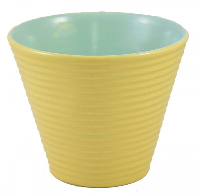 Vintage yellow flower pot a. pa 12