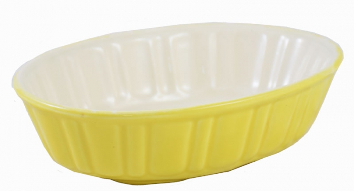 Ovale gele puddingvorm k. v 12