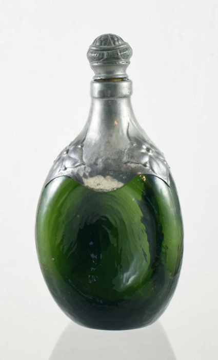 Leerdam Gero green glass whisky decanter Georg Nilsson