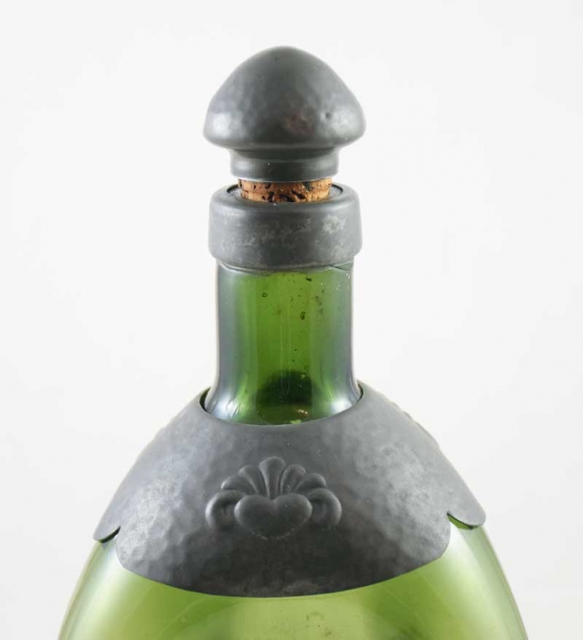 Green glass whiskey decanter Gero Georg Nilsson
