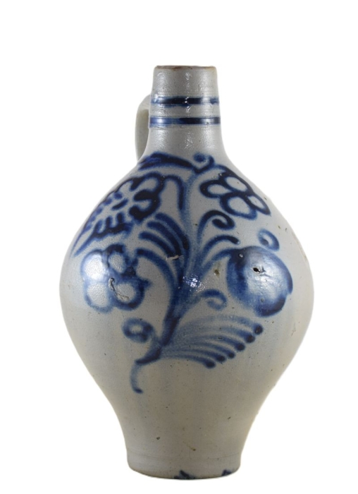 Antique stoneware oil jug k. kk 3