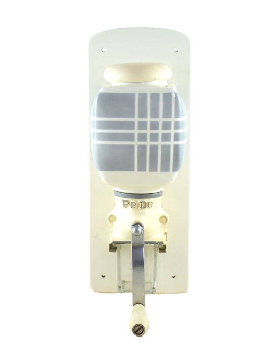 Vintage Dutch wall coffee grinder PeDe grey nr. 6