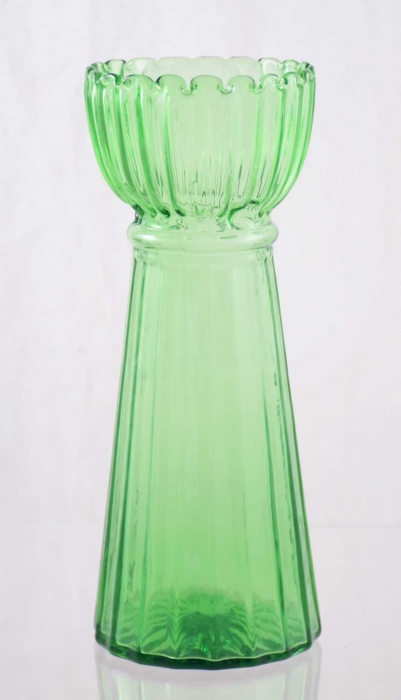 Green bulb vase