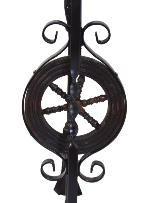 Vintage three-piece metal fireside set