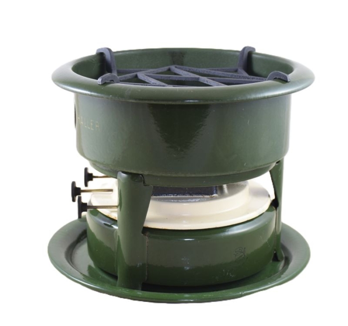 Vintage Haller drie pits petroleumstel e. dgn 3