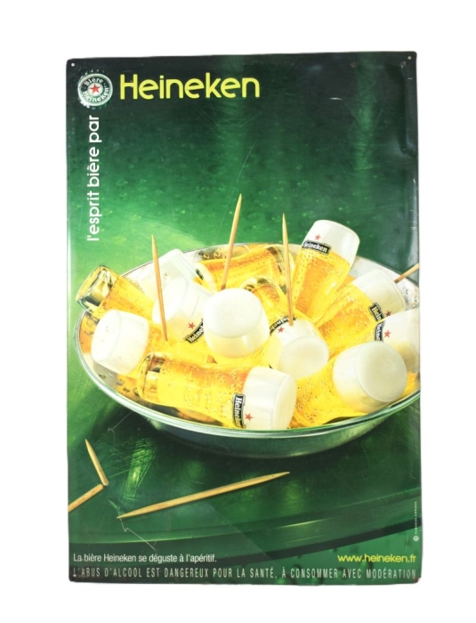 Vintage metal Heineken advertissement sign Vintage metal Heineken advertissement sign