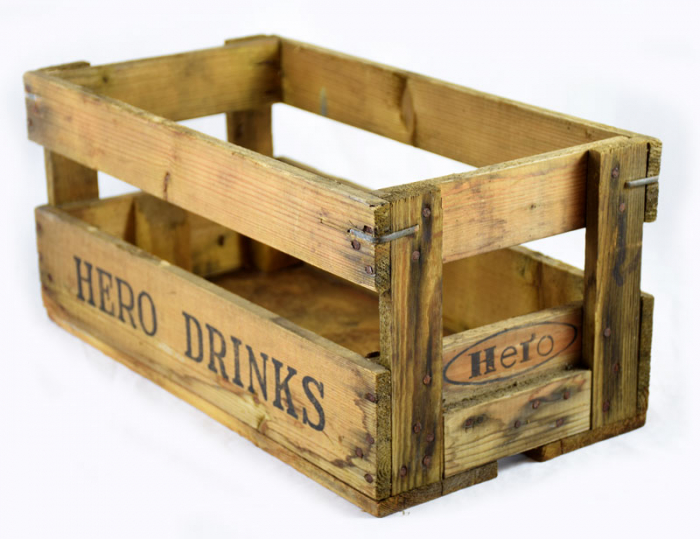 Hero Drinks houten kratje c. r 15