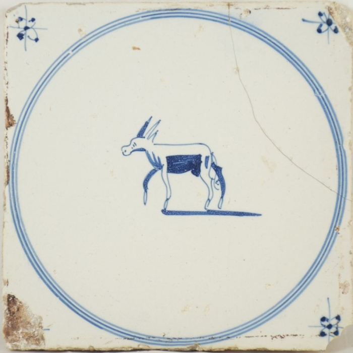 Antique Dutch Delft wall tile nr. 1