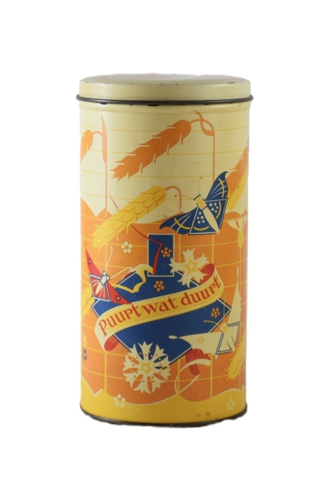 Vintage Dutch  biscuit rusk/beschuit tin Hooimeijer c. b 4
