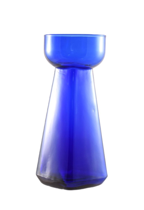 Blue bulb vase ag. d 20