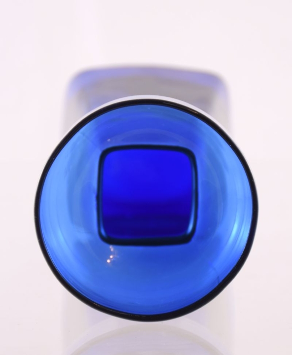 Blue bulb vase ag. d 20