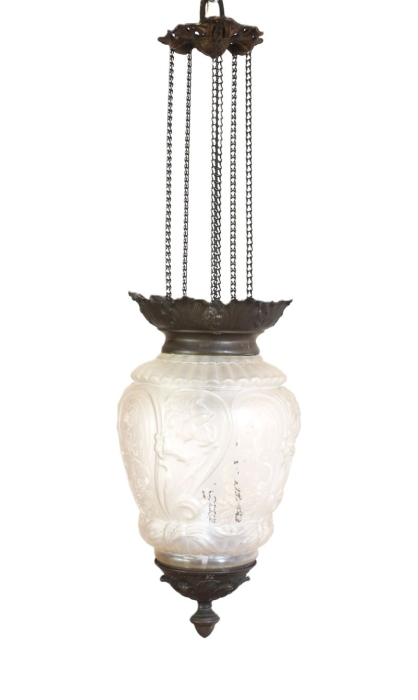 Art nouveau kaarsen hallamp v. d 18 Art nouveau kaarsen hallamp v. d 18