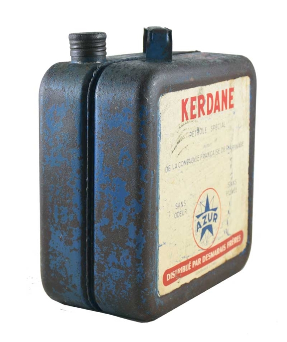 Vintage Frans Kerdane Azur petroleumblik/jerrycan