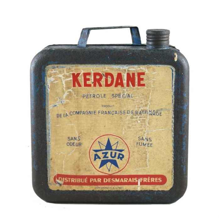 Vintage Frans Kerdane Azur petroleumblik/jerrycan