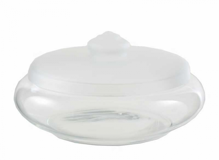 Dutch design Leerdam glass cookie jar
