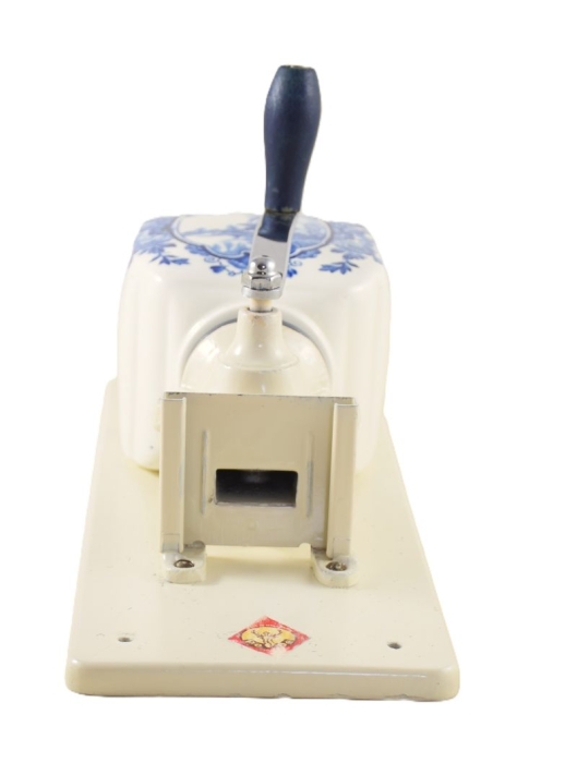 Vintage Dutch wall coffee grinder PeDe with blue windmill nr. 5