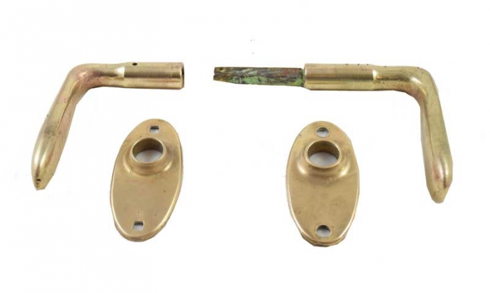 Antique brass door handle set b. d 5